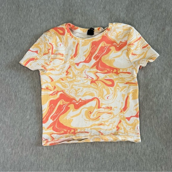 Vibrant Swirl Print T-Shirt - Picture 1 of 3